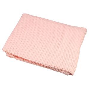 1Pc Waffle Weave Pattern Soft Absorbent Bath Towel Pink 55.12"x27.56"